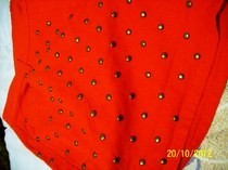 Red Short With Studs