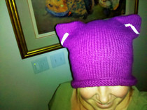 The Easiest Kitty Hat You Will Ever Knit.