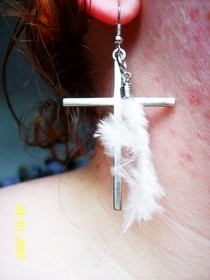 Diy: Earring With Feather