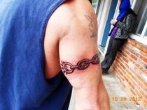 Chain Arm Band Tattoo