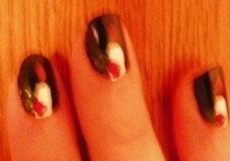 Candle And Holly Nails