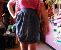 Grey Pleated Bubbly Skirt