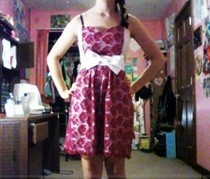 Pink And White Lace Dress