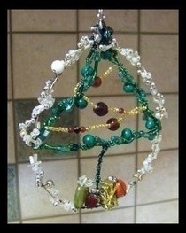 Beaded Christmas Tree Ornament (Tree Of Life)