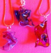 Funky Faux Lampwork Pendants