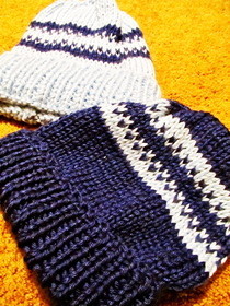 Matching Knitted Blue Hats