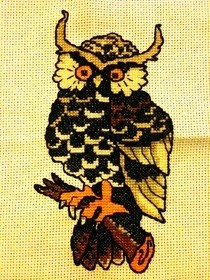Cross Stitched Owl
