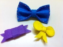 Felt Bow Hair Clips
