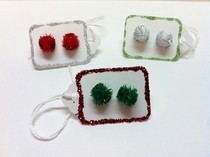 Christmas Pom Pom Earrings