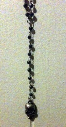Rosary Style Skull Necklace