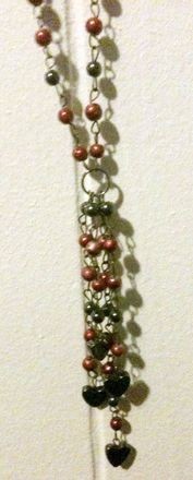 Hematite And Hearts Necklace