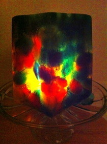 Fire And Stained Ice Luminary
