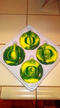 Marblized Glass Christmas Ornaments