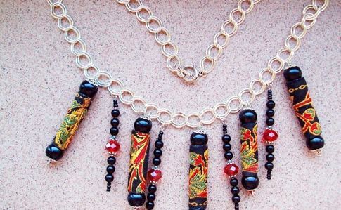 Ethnic Ribbon Necklaces