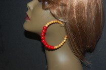 Beaded Hoops