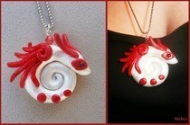 Clay Dragon Pendant