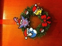 Hama Bead Pokemon Holiday Wreath