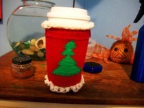 (Reversable) Knit Coffee Mug Cozy