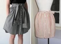 Diy Mens Dress Shirt Transformed Into A Cute Skirt 
