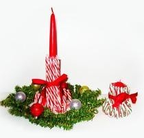 Christmas Craft: Candy Cane Candlestick Holders