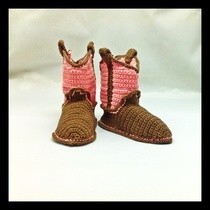 Cowboy (Or Girl) Baby Booties