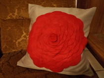 Felt Flower Cushion