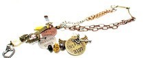  Art The Process Mixed Media Changable Pendant Necklace Ooak