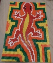 'Funky Lizard' Hama Bead Picture