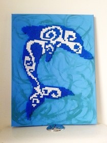 Dolphin Hama Bead Picture
