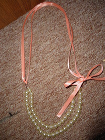 Lace And Ribbon Necklace