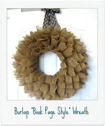 Burlap Bookpage Wreath
