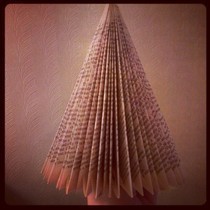 Recycled Book Paper Christmas Tree
