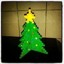 3 D Hama Bead Christmas Tree 