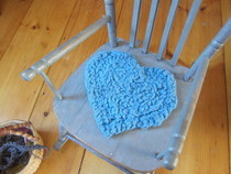 Finger Knitted Chair Cushion