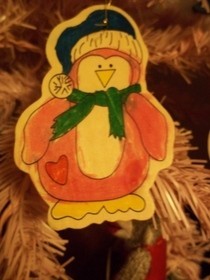 Wooden Penguin Ornament