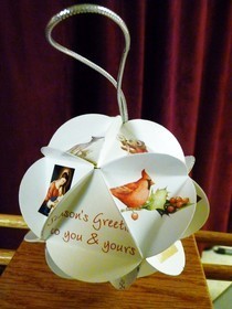 Ornament From Recyled Christmas Cards