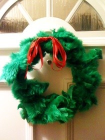 Christmas Wreath Made From An Embrodary Hoop