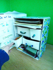 Cardboard Desk Organizer