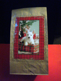 Recycled Christmas Card Gift Bag