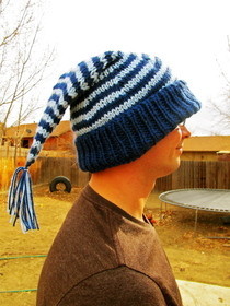 Striped "Sleeping Cap" Winter Hat