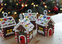 Miniature Gingerbread House Ornaments