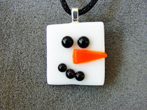 Fused Glass Snowman