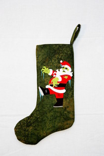 Zombie Santa Stocking