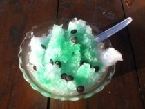 Mint And Chocolate Snow Cone