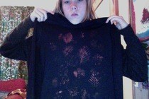 Bleach Print Leaves On To A T Shirt