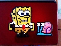 Hama Bead Spongebob And Gary