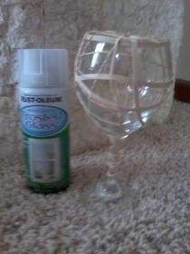 Frosted Wine Glasses