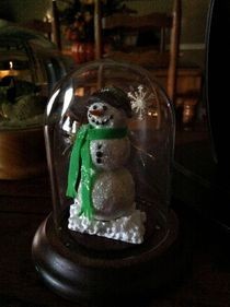 Snowman Under Glass