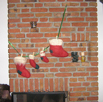 Wet Felted Christmas Stockings