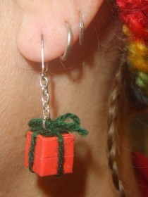 Christmas Present Earring